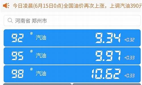 今日油价9295油价_今日油价查询98今